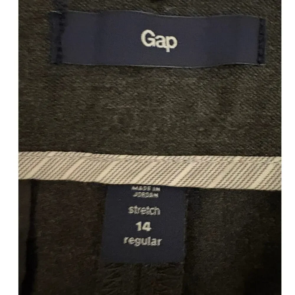Gap Sailor Style Pants Size 14 Flat front Gray Dress Trouser